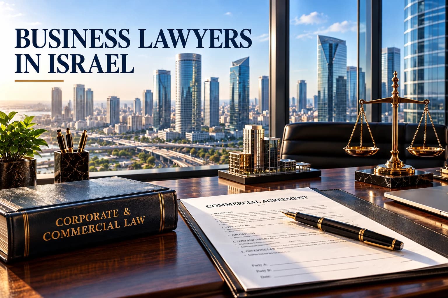 Business and commercial lawyers in Israel negotiating corporate contracts