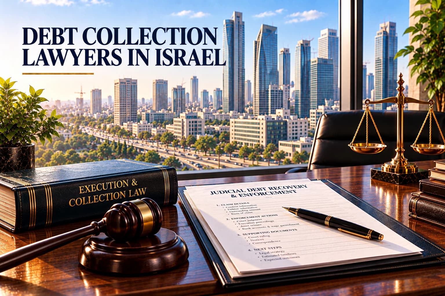Debt collection and judgment recovery lawyers in Israel enforcing financial claims