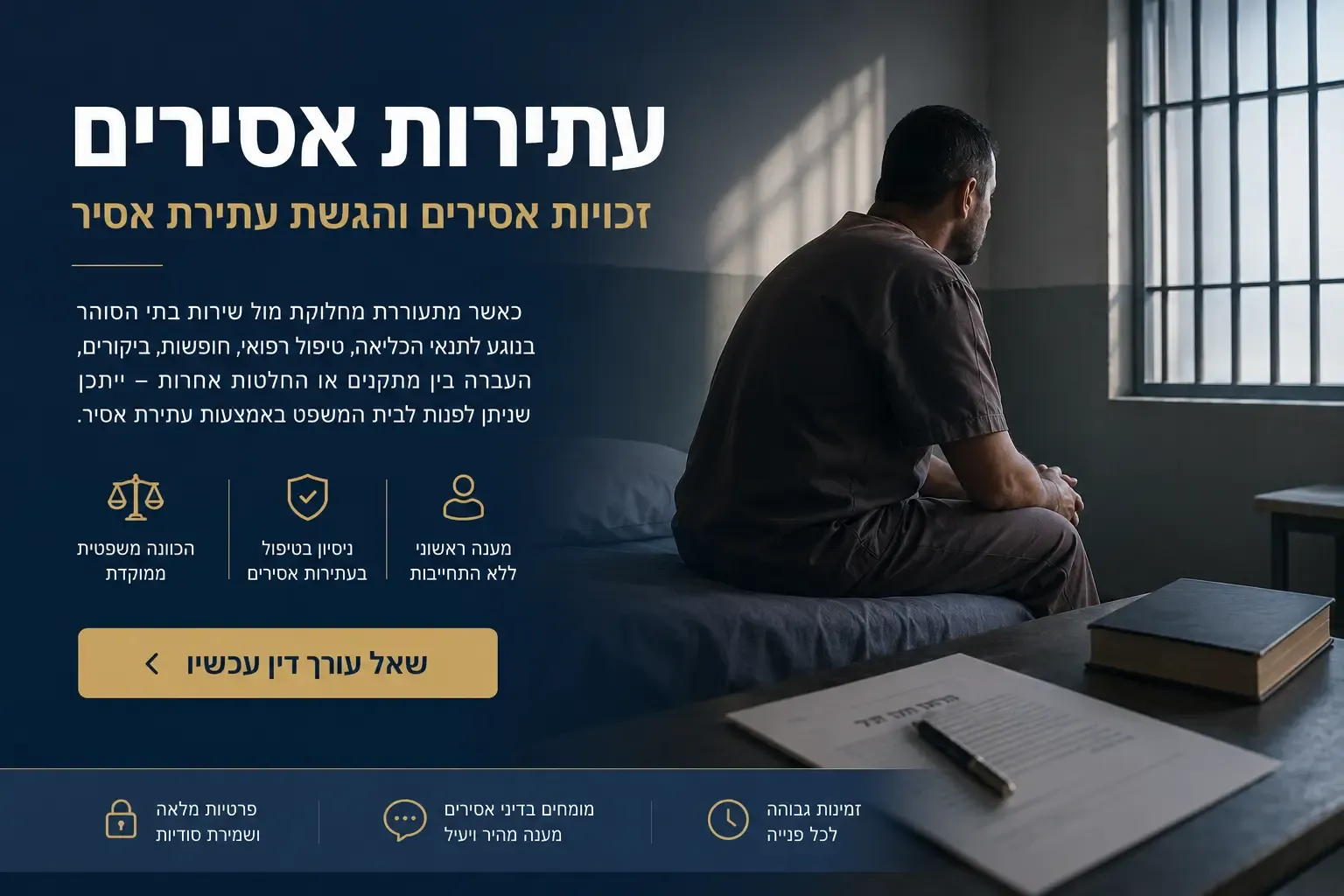עתירות אסירים וזכויות אסירים - מידע על הגשת עתירת אסיר