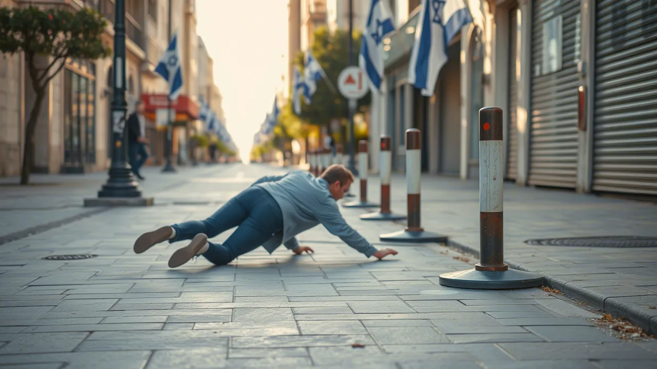 נפילה ברחוב