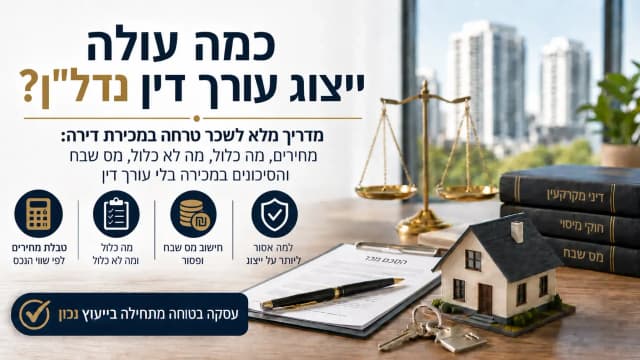 כמה עולה ייצוג עורך דין נדל"ן? - המדריך המלא 2026