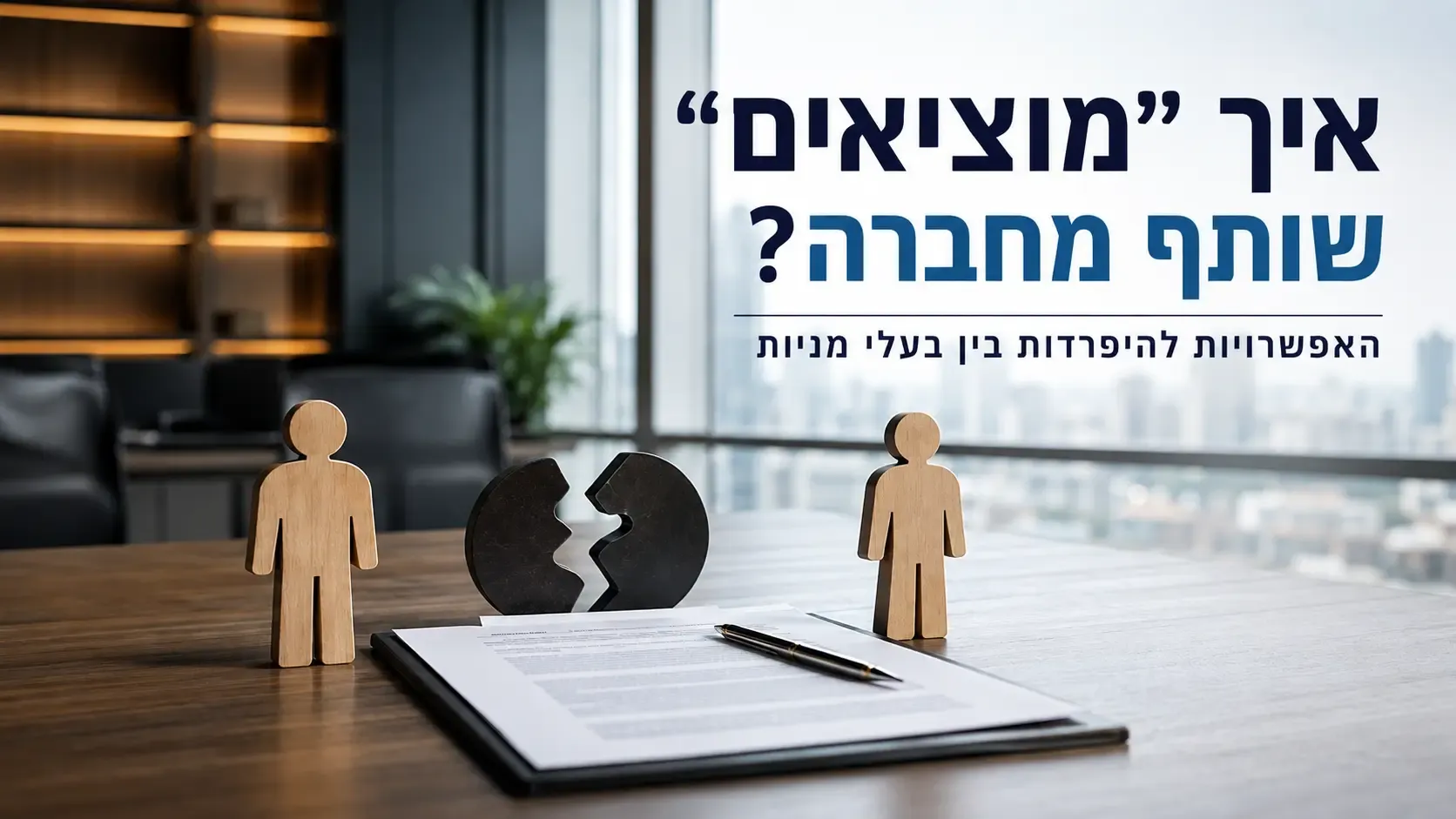 איך מוציאים שותף מחברה והאפשרויות להיפרדות בין בעלי מניות