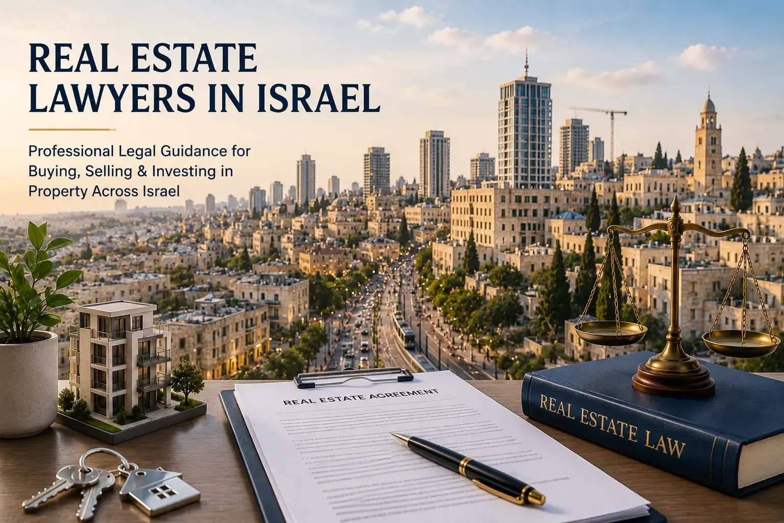 Real estate lawyers in Israel with a view of central Jerusalem