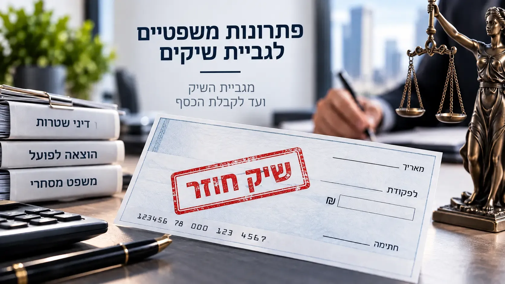גביית שיקים חוזרים - פתרונות משפטיים לגביית שיקים