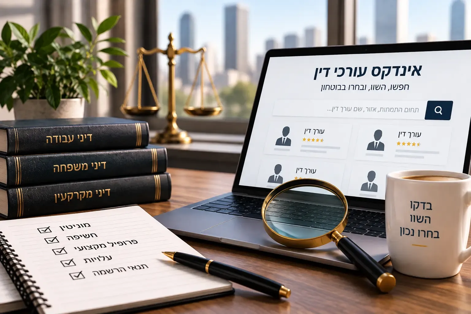 איך לבחור אינדקס עורכי דין ומה חשוב לבדוק לפני הרשמה